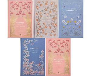 Tragic Love & Defiance Collection: Wuthering Heights, Dracula, Tess of the d'Urbervilles & Jane Eyre (4 Books, Hardcover) with Wuthering Heights Journal in Cranford Edition