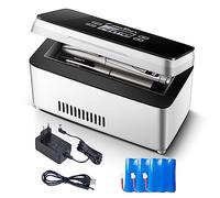 TRAGLO Insulin Cooler Portable Insulin Refrigerator 2-8°Large Space Medicine Refrigerator Adjustable Temperature Mini Cooler with Battery LCD Display 10200mAh Lithium Battery 3battery