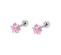 Tragus Stud Earrings for Women, Stainless Steel Stud Earrings Silver 6mm Star Shaped 6mm for Aunt Graduation Jewelry Upgrade