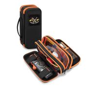Trahzia Hard Tool Carrying Case Compatible with Klein Tools 80101/ET310 AC Circuit Breaker Finder, Fluke Digital Multimeter/325 Clamp Multimeter, Electric Tester Bag with Zipper, Black (Empty Bag)