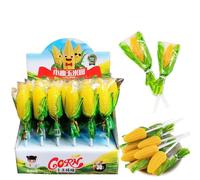 TraiHuyan Asian-Inspired Corn Flavor Hard Candy Lollipops - 30 Corn-Shaped Sweets per Pouch | Perfect for Kids’ Party Bags, Stocking Fillers & Easter Gifts