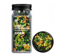TraiHuyan-Dehydrated Mixed Vegetables 85g, 0 Additives Freeze Dried Vegetables, Natural Dehydrated Veggies for Cooking, Soup, Ramen & Camping, Reusable Airtight Jar