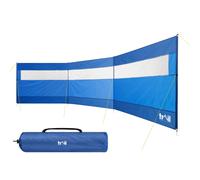 Trail 4 Pole Windbreak Steel Spike Windbreaker with PVC Window 5m x 1.4m Trail Outdoor Leisure Blue One Size