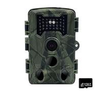 Trail and Game Camera with Night Vision Sensors Waterproof Motion Activated Infrared Hunting Camera(With 128GB TF Card)