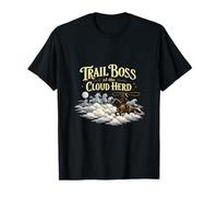 Trail Boss of The Cloud Herd Unicorn Wrangler Art T-Shirt