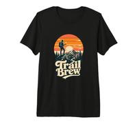 Trail Brew Mountain Hiker Summit Camping Adventure Coffee Premium T-Shirt