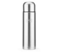 Trail Bullet Vacuum Flask 750ml, Stainless Steel Thermal Flask for Camping, Hiking & Travel, Keeps Drinks Hot 12hrs / Cold 24hrs, Double Walled, Leak-Proof, Twist-&-Pour Stopper, Lid Cup (Silver)