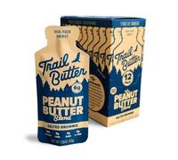 Trail Butter Lil’ Squeeze Nut Butter Energy Pouches, 1.15oz (12-Pack) - Real Food Endurance Fuel, Protein Snack for Hiking, Running, Cycling & Travel - 6g of Protein per Pouch - Salted Brownie Peanut