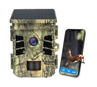 Trail Cam Wildlife Camera Solar Energy 4K with 1080P Night Vision Waterproof BT WiFi APP Enabled Hunting Cameras 16MP Super Long Battery Life Motion Activation