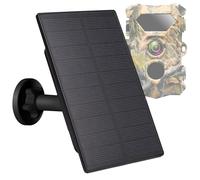 Trail Cameras Solar Panel 12V/1A 6V/2A with Build-in 4000mAh Rechargeable Lithium Battery IP66 Waterproof Hunting Accessory Compatible with Hunting Game Cameras or Deer Feeder (1 Pack)