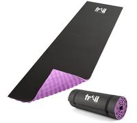 Trail Camping Mat With Comfort Contours 15mm Thick Foam Insulated Roll Pad (Purple)