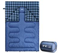 Trail Cotton Flannel Sleeping Bag | Envelope Shape, Double Quilted 300gsm Filling, Soft Cotton Flannel Lining, Compression Bag, 3-4 Season Camping