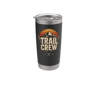 Trail Crew Hiking Hiker Squad Matching Group Gift Retro Stainless Steel Insulated Tumbler
