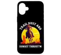 Trail Dust And Sunset Thrust'm Quote Cowboy Western Rodeo Case for iPhone 16 Plus
