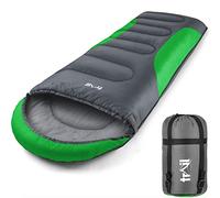 Trail Envelope Sleeping Bag With Snug Hood, Single Adult, 3 Season, Water-Resistant, Lightweight With Compact Bag, Outdoor, Camping, 250g Insulated Filling