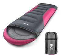 Trail Envelope Sleeping Bag With Snug Hood, Single Adult, 3 Season, Water-Resistant, Lightweight With Compact Bag, Outdoor, Camping, 250g Filling