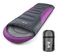 Trail Envelope Sleeping Bag With Snug Hood, Single Adult, 3 Season, Water-Resistant, Lightweight With Compact Bag, Outdoor, Camping, 250g Filling