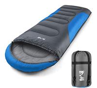 Trail Envelope Sleeping Bag With Snug Hood, Single Adult, 3 Season, Water-Resistant, Lightweight With Compact Bag, Outdoor, Camping, 250g Insulated Filling