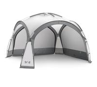 Trail Gazebo with Zip Away Sides, Dome Event Shelter for Outdoor Camping Garden Festival, Waterproof 2000mm, UPF50+ UV Sun Protection, Travel Bag, 3.5m x 3.5m x 2.3m (Grey)