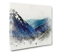 Trail in the Annapurna Circuit Nepal Canvas Print | Gallery Wrapped 30mm Frame Wall Art | 14x14 inches | Ready to Hang | Modern Landscape Picture | Living Room Bedroom Lounge Office