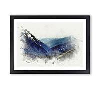 Trail in The Annapurna Circuit Nepal in Abstract Framed Print | A2 Black Framed Wall Art | Ready to Hang | Abstract Fantasy Picture | Living Room Bedroom Lounge Office