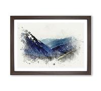 Trail in The Annapurna Circuit Nepal in Abstract Framed Print | A2 Walnut Framed Wall Art | Ready to Hang | Abstract Fantasy Picture | Living Room Bedroom Lounge Office