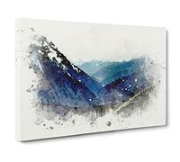 Trail In The Annapurna Circuit Nepal In Abstract Modern Art Canvas Wall Art Print Ready to Hang, Framed Picture for Living Room Bedroom Home Office Décor, 30x20 Inch (76x50 cm)
