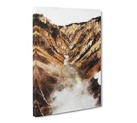 Trail In Yellowstone National Park Canvas Print | Gallery Wrapped 30mm Frame Wall Art | 24x16 inches | Ready to Hang | Modern Landscape Picture | Living Room Bedroom Lounge Office