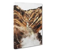 Trail In Yellowstone National Park Canvas Print | Gallery Wrapped 30mm Frame Wall Art | 30x20 inches | Ready to Hang | Modern Landscape Picture | Living Room Bedroom Lounge Office
