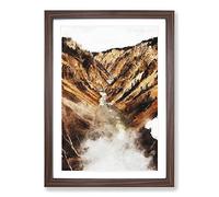 Trail in Yellowstone National Park Painting Framed Print | A2 Walnut Framed Wall Art | Ready to Hang | Modern Historical Picture | Living Room Bedroom Lounge Office