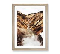 Trail In Yellowstone National Park Painting Modern Framed Print | A2 Oak Framed Wall Art | Ready to Hang | Modern Historical Picture | Living Room Bedroom Lounge Office