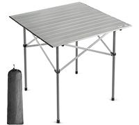 Trail Lightweight Aluminium Camping Table Folding Steel Frame and Roll Up Top with Bag (70cm x 70cm x 70cm)