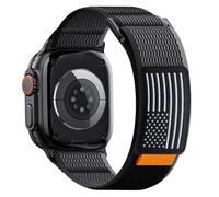 Trail Loop Nylon Band for Apple Watch Ultra 3/2/1 Series 11/10/9/8/7/6/SE/5/4/3/2/1 Men, Elastic Weave Stars-Stripes Flag Strap Compatible with iWatch 49mm 46mm 45mm 44mm 42mm