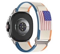 Trail Loop Nylon Band for Samsung Galaxy Watch 8 Band 40mm 44mm/8 Classic 46mm Men Women,Rugged Fabric Sport Woven Stars-Stripes Flag Strap for Samsung Galaxy Watch 8 Classic Bands 46 mm/8 40 mm 44 mm