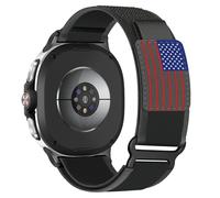 Trail Loop Nylon Band for Samsung Galaxy Watch 8 Band 40mm 44mm/8 Classic 46mm Men Women,Rugged Fabric Sport Woven Stars-Stripes Flag Strap for Samsung Galaxy Watch 8 Classic Bands 46 mm/8 40 mm 44 mm