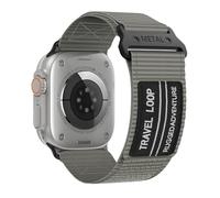 Trail Loop Strap for Apple Watch Ultra/2 Straps 49mm 46mm 45mm 44mm 42mm Men,Rugged Nylon Sport Loop Replacement Band for iWatch Strap Series 10 9 8 7 6 5 4 3 SE 49 46 45 44 42 mm,Grey,L