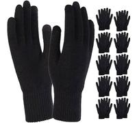 Trail maker 11 Pairs Bulk Adults Magic Winter Gloves, Warm Stretchy Knit Gloves for Teens, Women, Men Wholesale Winter Gloves (5 Colour Pack)