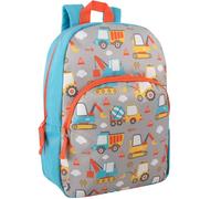 Trail maker 15 Inch Kids Backpacks for Boys & Girls | Preschool, Kindergarten, Elementary School Backpacks, Adjustable Straps, Construction Trucks, S, Travel Backpacks