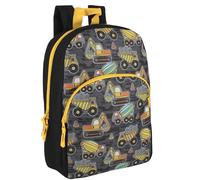 Trail maker 15 Inch Kids Backpacks for Preschool, Kindergarten, Elementary School - Adjustable, Padded Straps (Tough Trucks)