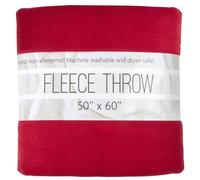 Trail maker 50x60 Throw Blankets, Fleece Throw Blanket for Livingroom, Couch, Chair, Bed (Barn Red)