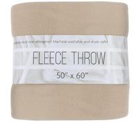 Trail maker 50x60 Throw Blankets, Fleece Throw Blanket for Livingroom, Couch, Chair, Bed (Sandy Khaki)