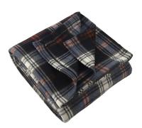 Trail maker 50x60 Throw Blankets, Plaid Fleece Throw Blankets for Bedroom, Couch, Livingroom, Chair, Pets, Outdoors (Black)