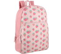 Trail maker Fun School Backpack for Elementary Middle School Girls and Boys | 17 Inch Printed Backpacks for School Kids, Travel (Sweet Strawberries)