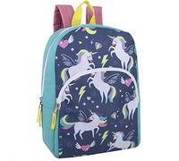 Trail maker Kids Small Character Backpacks for School for Boys and Girls with Adjustable, Padded Back Straps (Unicorn Party)