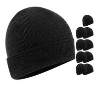 Trail maker Winter Hats Bulk 10 Beanies Bulk Winter Hats for Homeless Adults Wholesale Beanies Bulk for Men, Women, Teens (5 Colour Pack)