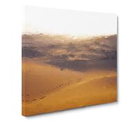 Trail on the Desert Canvas Print | Gallery Wrapped 30mm Frame Wall Art | 14x14 inches | Ready to Hang | Abstract Landscape Picture | Living Room Bedroom Lounge Office