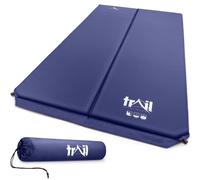Trail Outdoor Leisure Double Camping Mat Self Inflating Inflatable Camp Roll Mattress With Bag Trail in Blue Trail Outdoor Leisure Blue Double