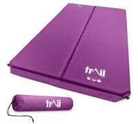 Trail Outdoor Leisure Double Camping Mat Self Inflating Inflatable Camp Roll Mattress With Bag Trail in Purple Trail Outdoor Leisure Purple Double
