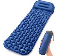 Trail Outdoor Leisure Lightweight Sleeping Mat With Pillow Ultra Light Inflatable Camping Mattress 5.5Cm - Blue