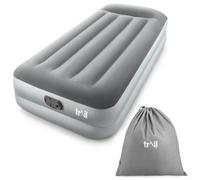 Trail Outdoor Leisure Single Air Bed With Pillow & Ac Pump - Grey 46Cm 191X97Cm